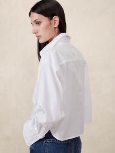 The Boxy Crop Shirt sold by Banana Republic