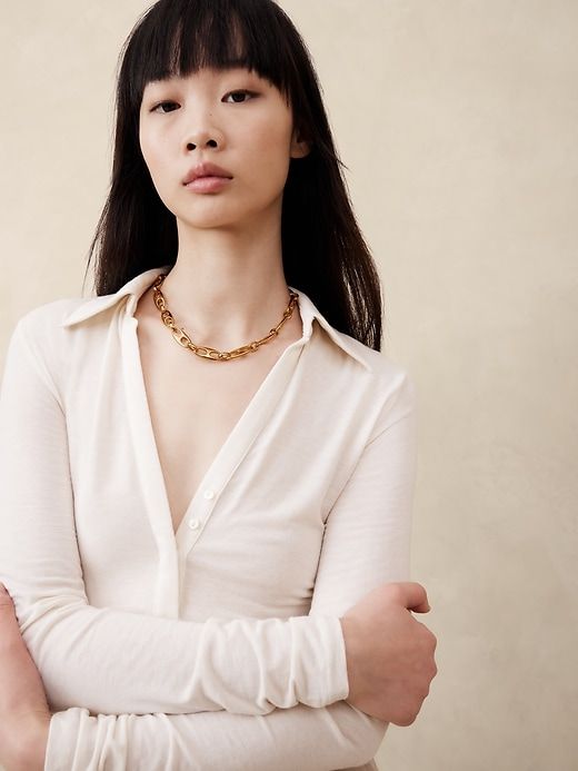 Elongated Mariner Link Chain Necklace | Aureus + Argent sold by Banana Republic product image thumbnail 4