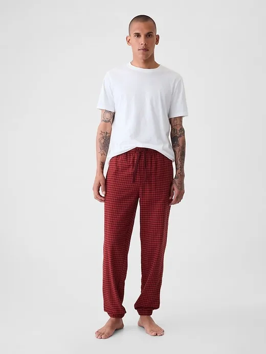 Flannel PJ Joggers sold by GAP