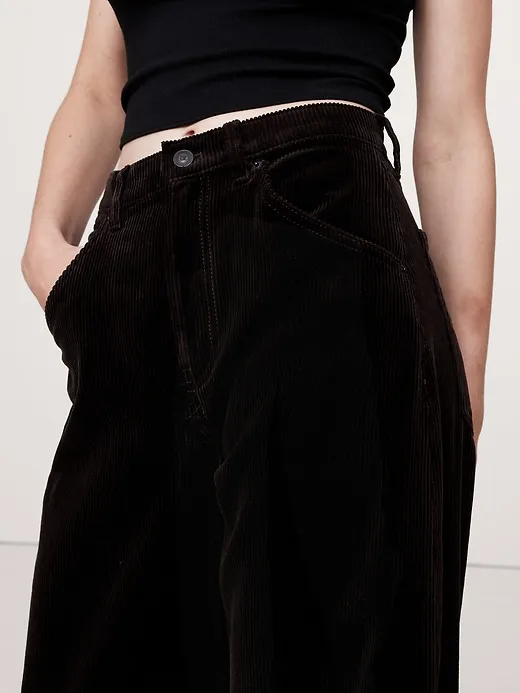 High-Rise Rigid Bow Corduroy Pant sold by Banana Republic product image thumbnail 3