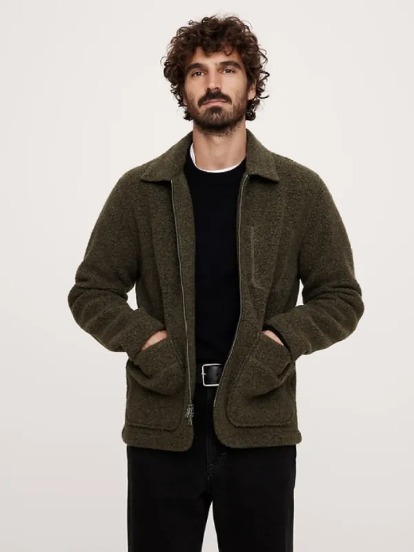 Wool-Blend Sherpa Chore Coat sold by Banana Republic