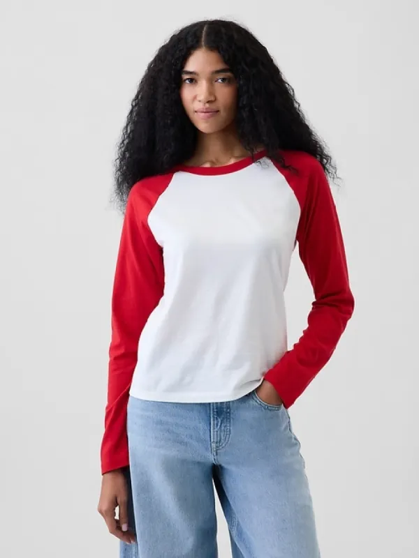 Organic Cotton VintageSoft Raglan T-Shirt made by GAP
