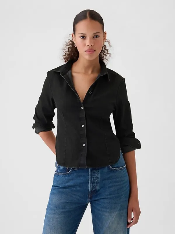 Cropped Denim Shirt sold by GAP