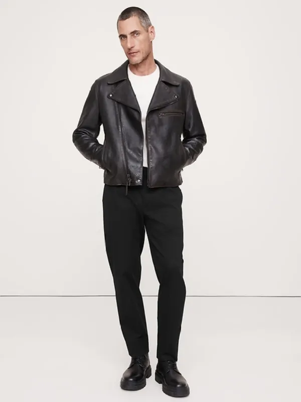 Pleated Cropped Italian-Stretch Chino sold by Banana Republic