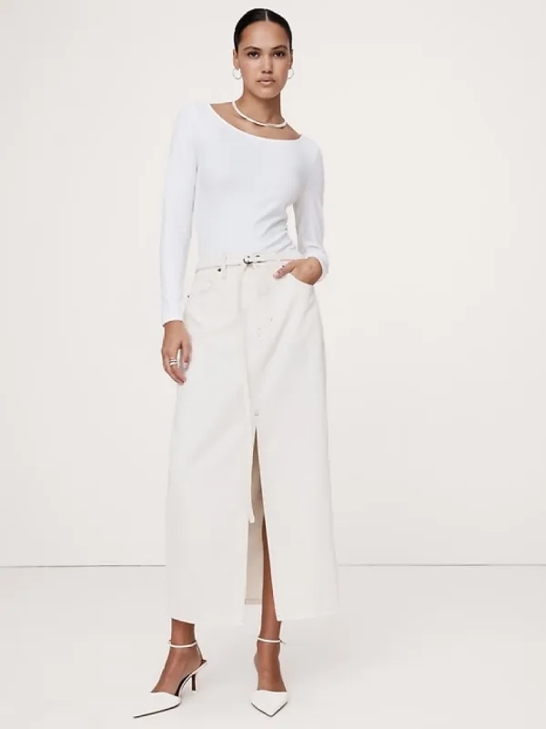 Refined Scoop-Neck Thong Bodysuit sold by Banana Republic