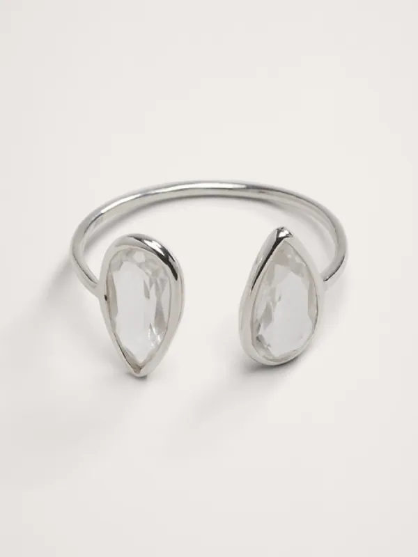 Teardrop Crystal Ring Aureus + Argent sold by Banana Republic