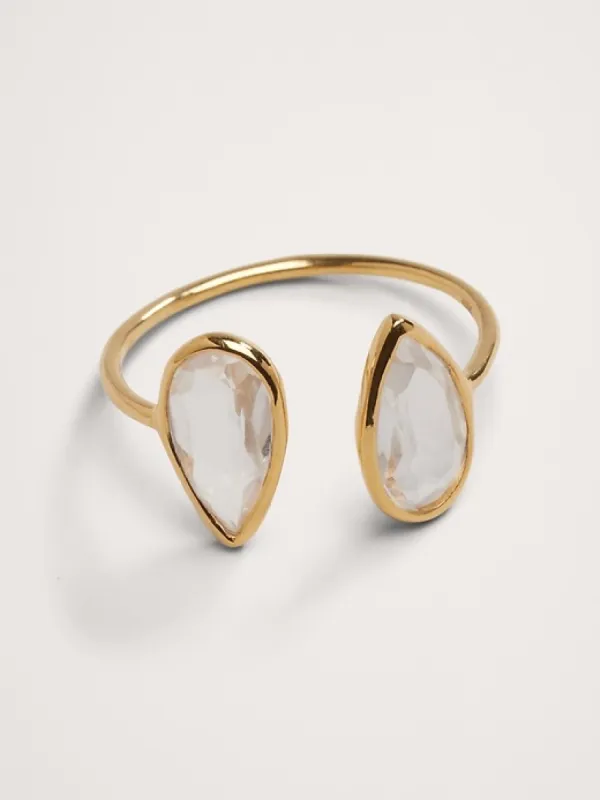 Teardrop Crystal Ring Aureus + Argent sold by Banana Republic