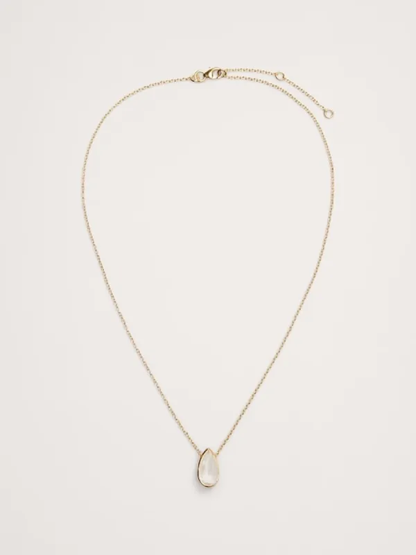 Teardrop Crystal Pendant Necklace Aureus + Argent sold by Banana Republic