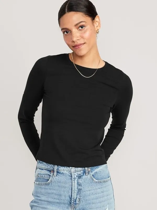 Long-Sleeve Bestee Crew-Neck T-Shirt for Women sold by GAP