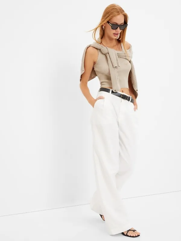 Cropped Skinny Rib Sweater Tank Top sold by GAP