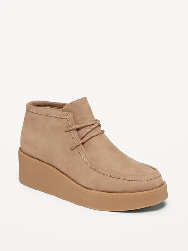 Faux-Suede Platform Booties sold by GAP