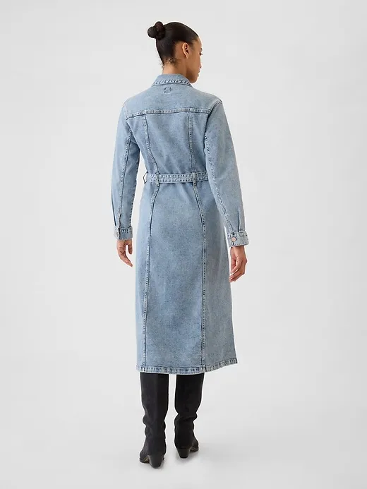 Belted Denim Midi Dress sold by GAP product image thumbnail 2