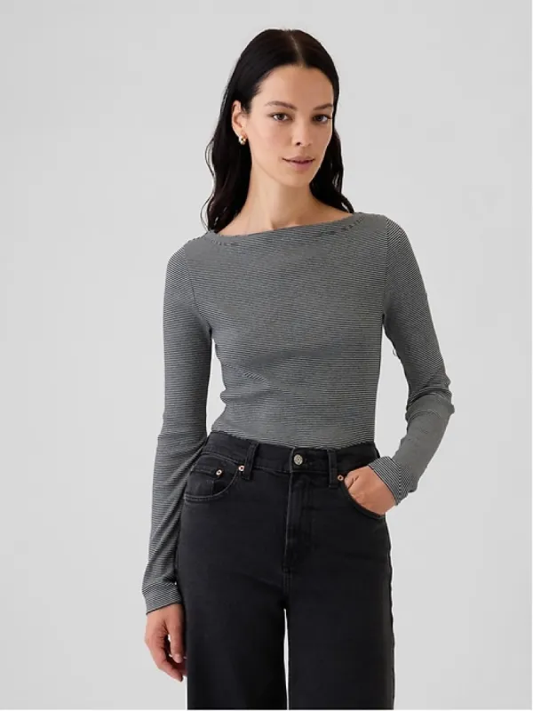 Modern Rib Boatneck T-Shirt sold by GAP