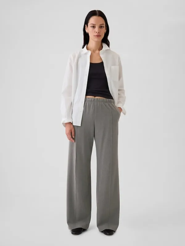 Wide-Leg Seamed Pull-On Pants sold by GAP