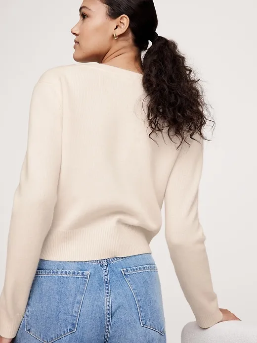 Relaxed Cashmere Cardigan sold by Banana Republic product image thumbnail 5