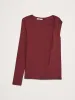 Cotton-Tencel™ Twisted One-Sleeve Top sold by Banana Republic
