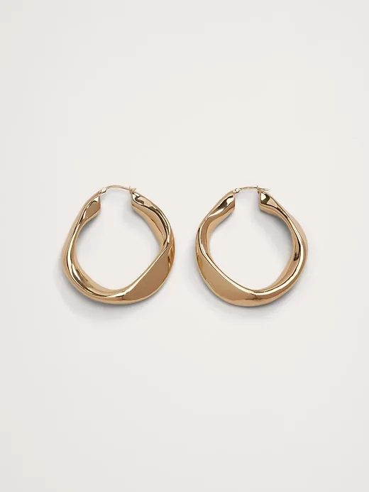 Clio Hoop Earrings Aureus + Argent sold by Banana Republic