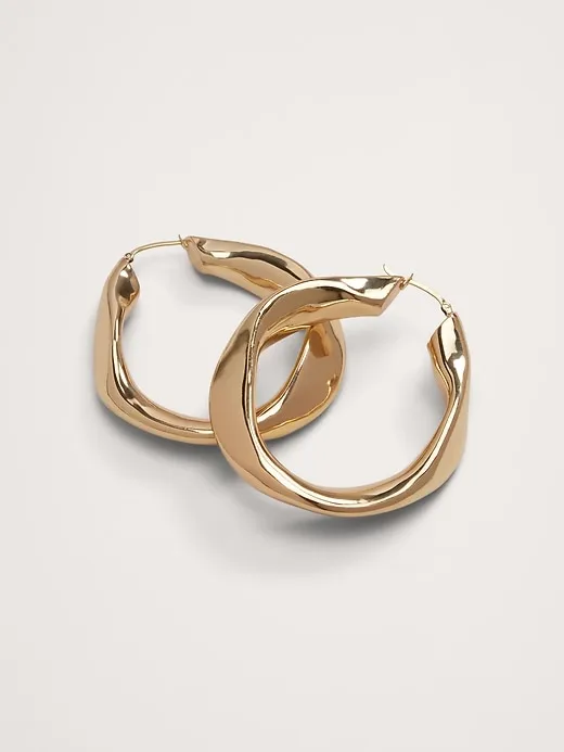 Clio Hoop Earrings Aureus + Argent sold by Banana Republic product image thumbnail 2