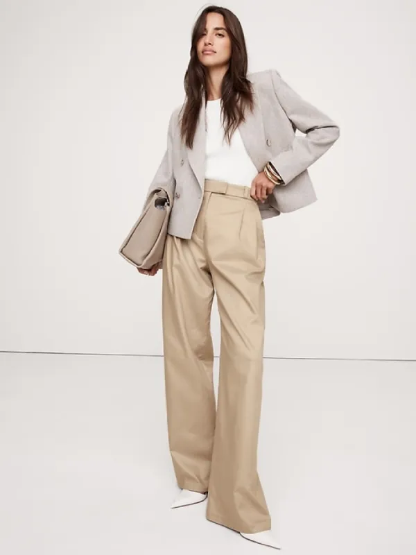 Carmel Pleated Wide-Leg Pant sold by Banana Republic