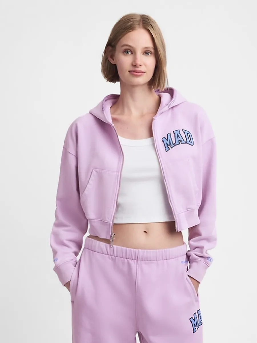 gap & madhappy mad full-zip cropped hoodie | Parallel