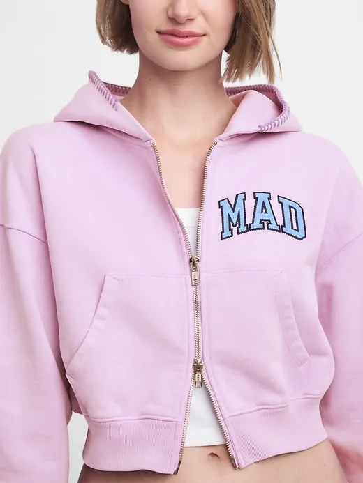 Madhappy◆Cropped Fleece Hoodie/XS/コットン/PUP/無地 Classics Cropped Fleece Hoodie | Madhappy