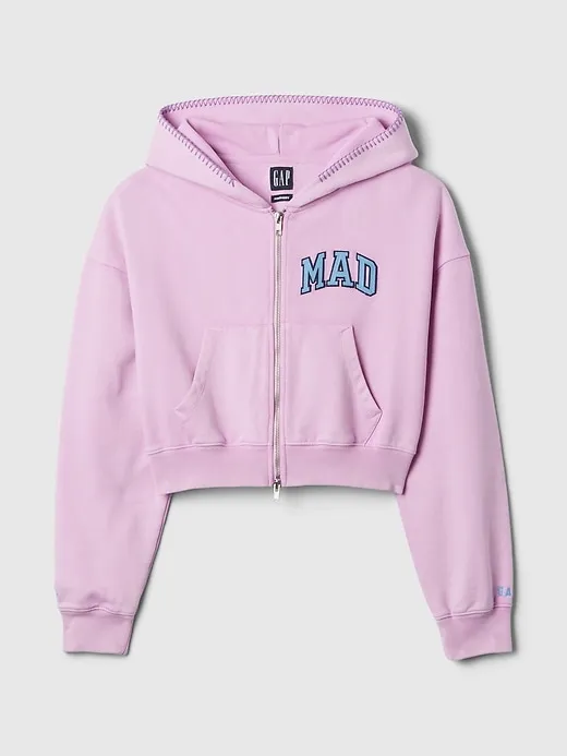madhappy×GAP パーカー ピンク Mサイズ gap & madhappy mad full-zip cropped hoodie | Parallel