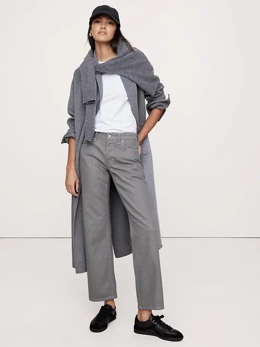 Mid-Rise Straight Ankle Jean sold by Banana Republic