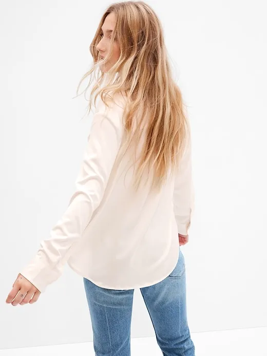 Satin Boyfriend Shirt sold by GAP product image thumbnail 2