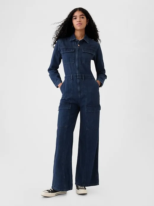 Denim Cargo Jumpsuit sold by GAP