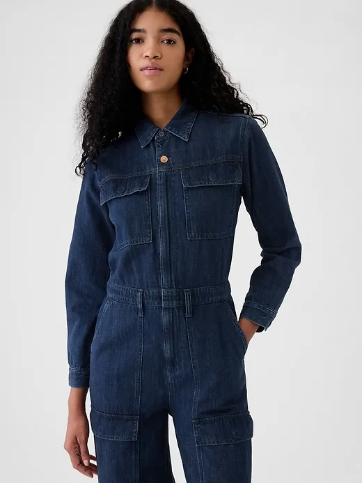 Denim Cargo Jumpsuit sold by GAP product image thumbnail 4