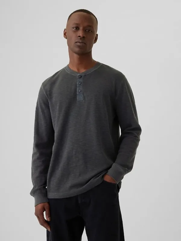 Waffle Henley T-Shirt sold by GAP