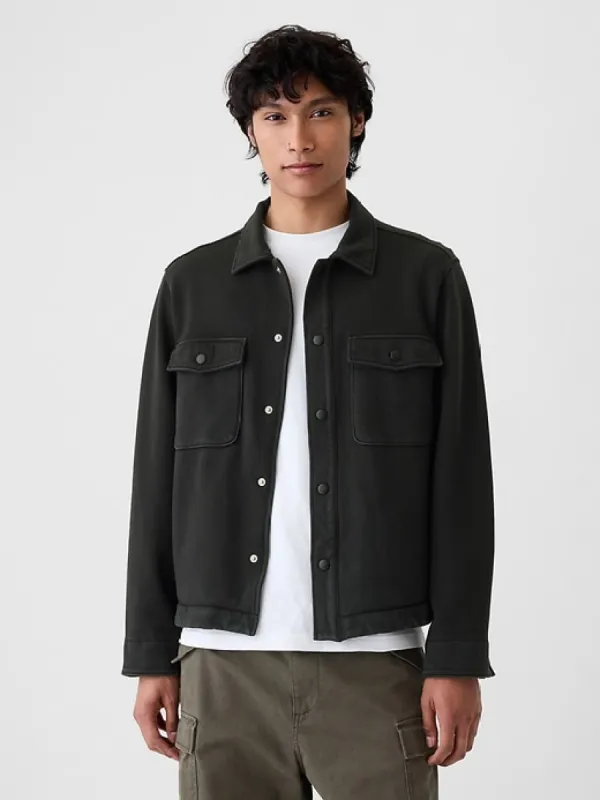 Heavyweight Fleece Shirt Jacket sold by GAP