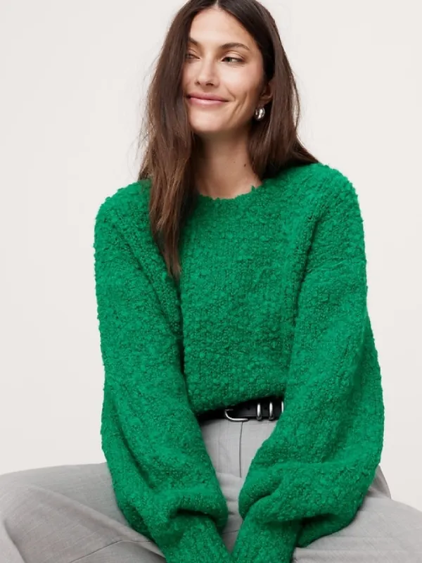 Alpaca-Wool Bouclé Sweater sold by Banana Republic