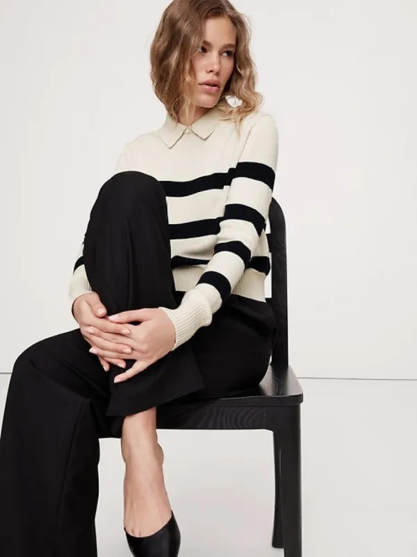 Cotton-Silk Sweater Polo sold by Banana Republic