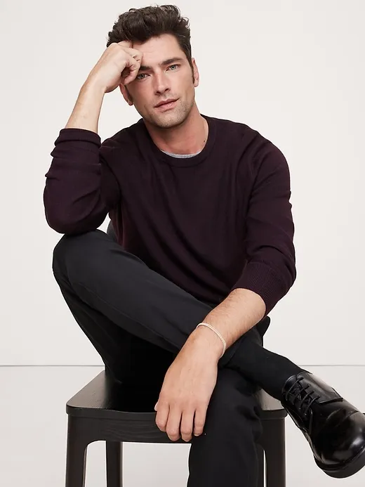 Italian Merino Crew-Neck Sweater sold by Banana Republic