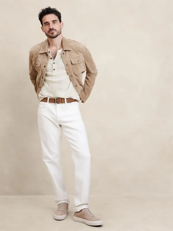 Lightweight Merino-Linen Henley sold by Banana Republic