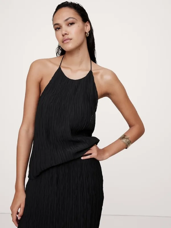Crinkle Halter Top sold by Banana Republic