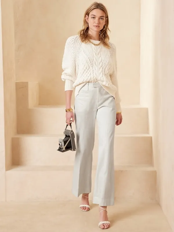 Pinstripe Wide-Leg Pant sold by Banana Republic