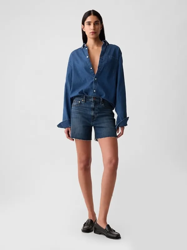 4" High Rise Girlfriend Denim Shorts sold by GAP