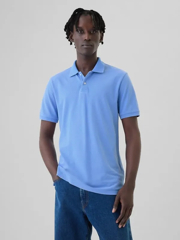 Washed Pique Polo Shirt sold by GAP