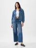 High Rise Stride Wide-Leg Ankle Jeans sold by GAP