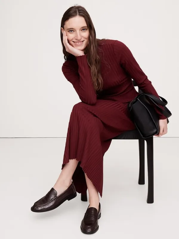 Wide Ribbed Turtleneck Maxi Dress sold by Banana Republic