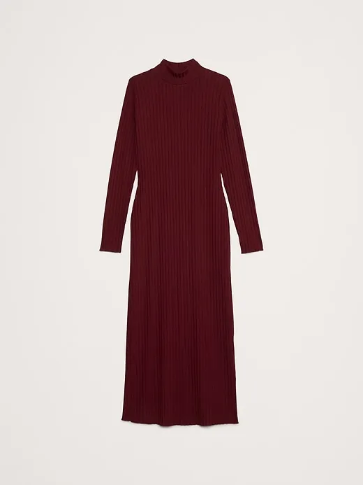 Wide Ribbed Turtleneck Maxi Dress sold by Banana Republic product image thumbnail 4