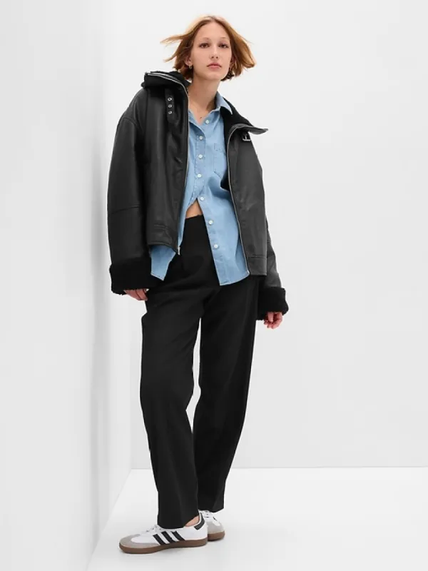 High Rise Pleated Trousers sold by GAP