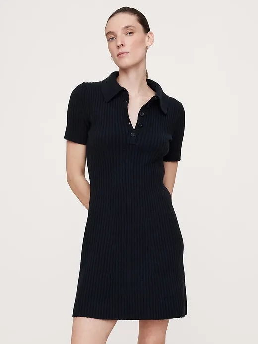 Ribbed Polo Sweater Dress sold by Banana Republic