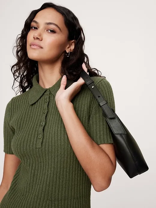 Ribbed Polo Sweater Dress sold by Banana Republic product image thumbnail 3