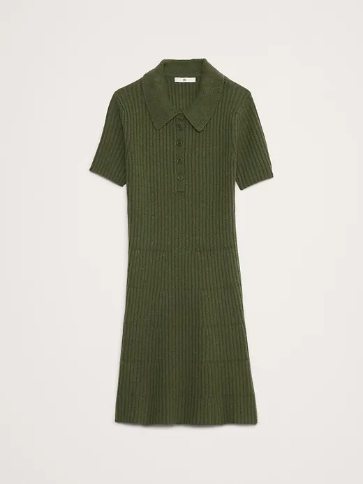 Ribbed Polo Sweater Dress sold by Banana Republic product image thumbnail 4