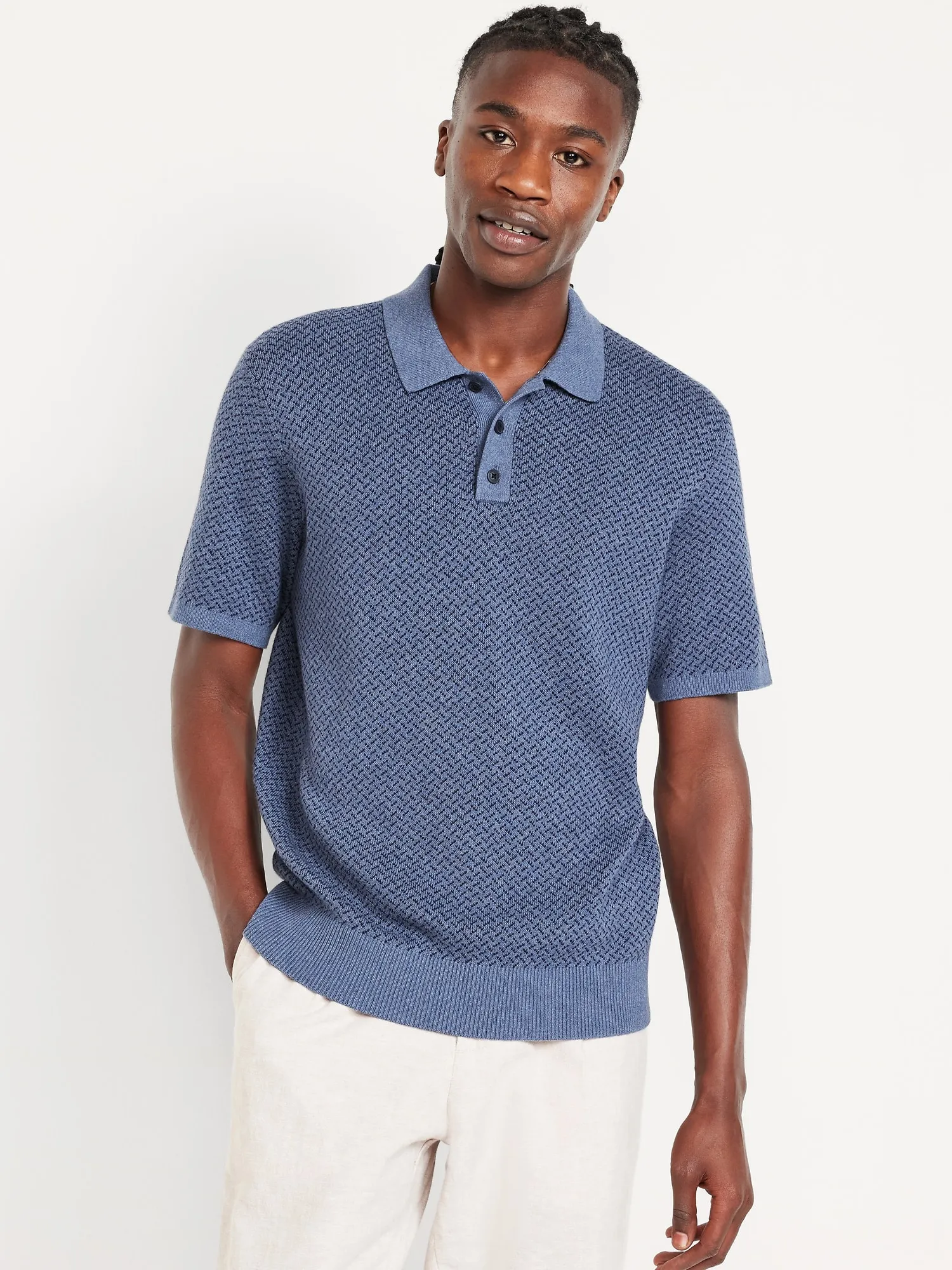 Short-Sleeve Herringbone Polo sold by GAP