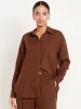 Linen-Blend Loose Button-Down Shirt sold by GAP
