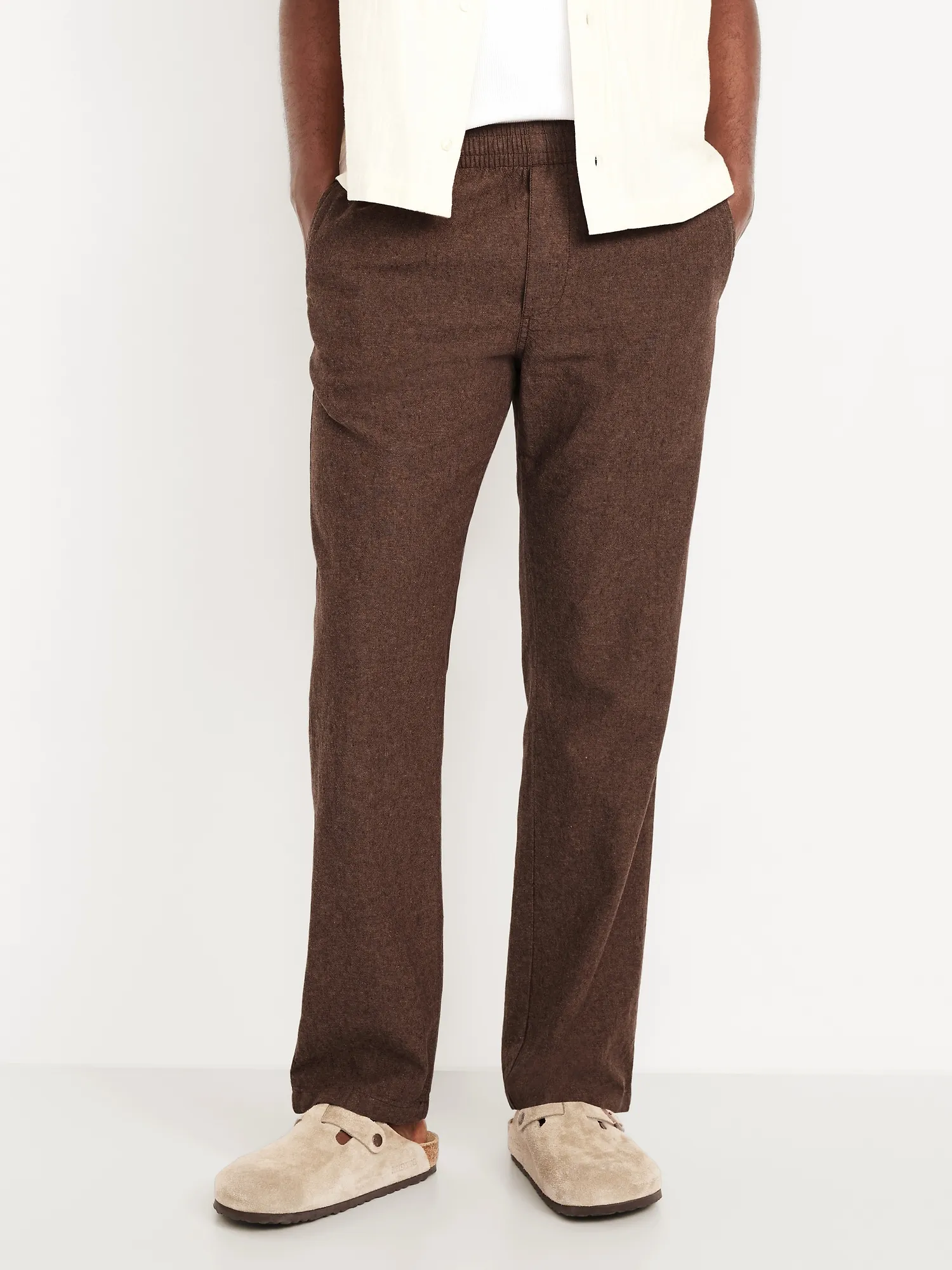 90's Straight Linen-Blend Pants sold by GAP